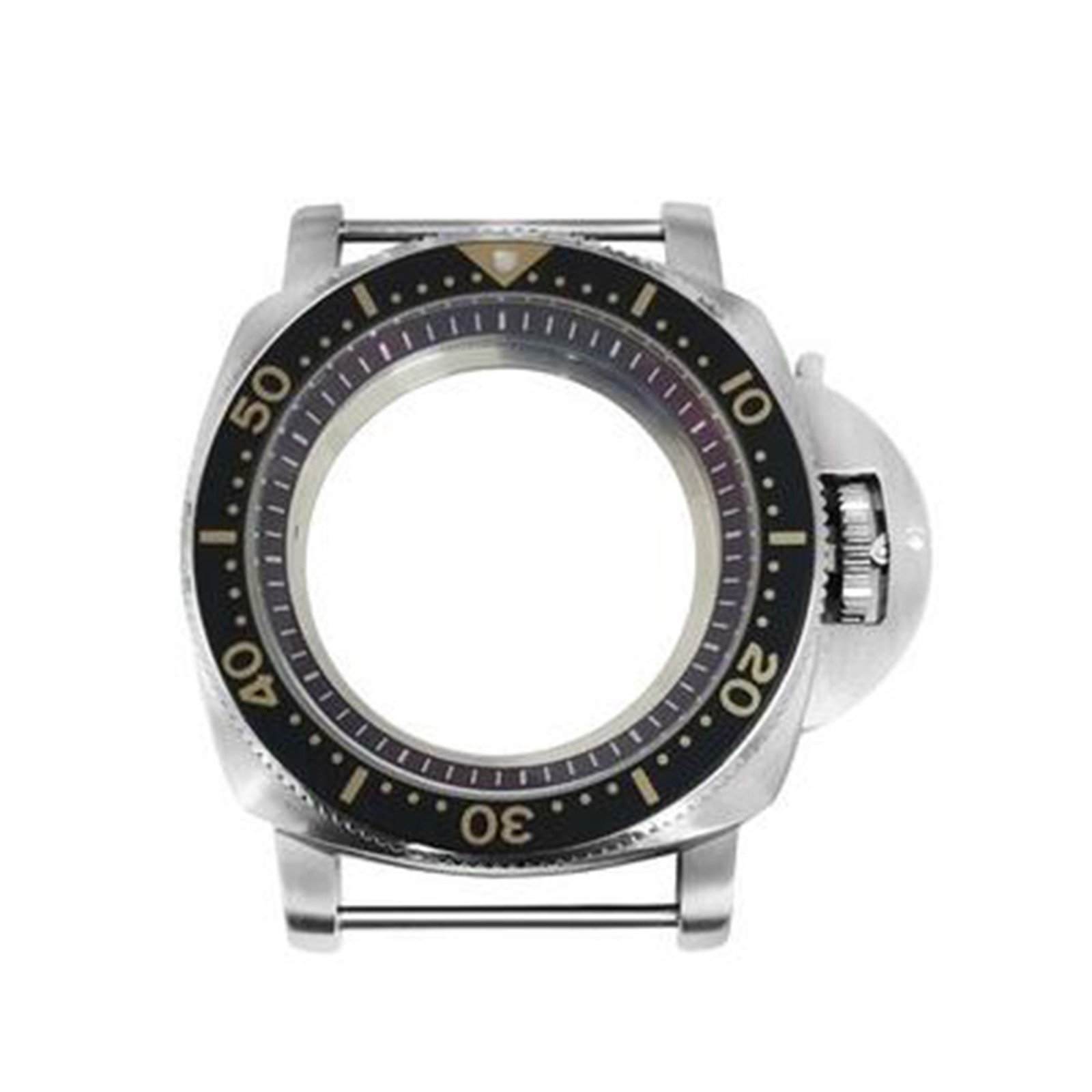 42MM 316L Stainless Watch Case Bezel Red Inner Ring for NH35/NH36/4R/7S Movement