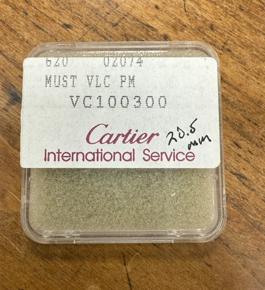 New Cartier VLC Must GM PM Brown & Gold Color Dial Part# VC100300 20.5mm