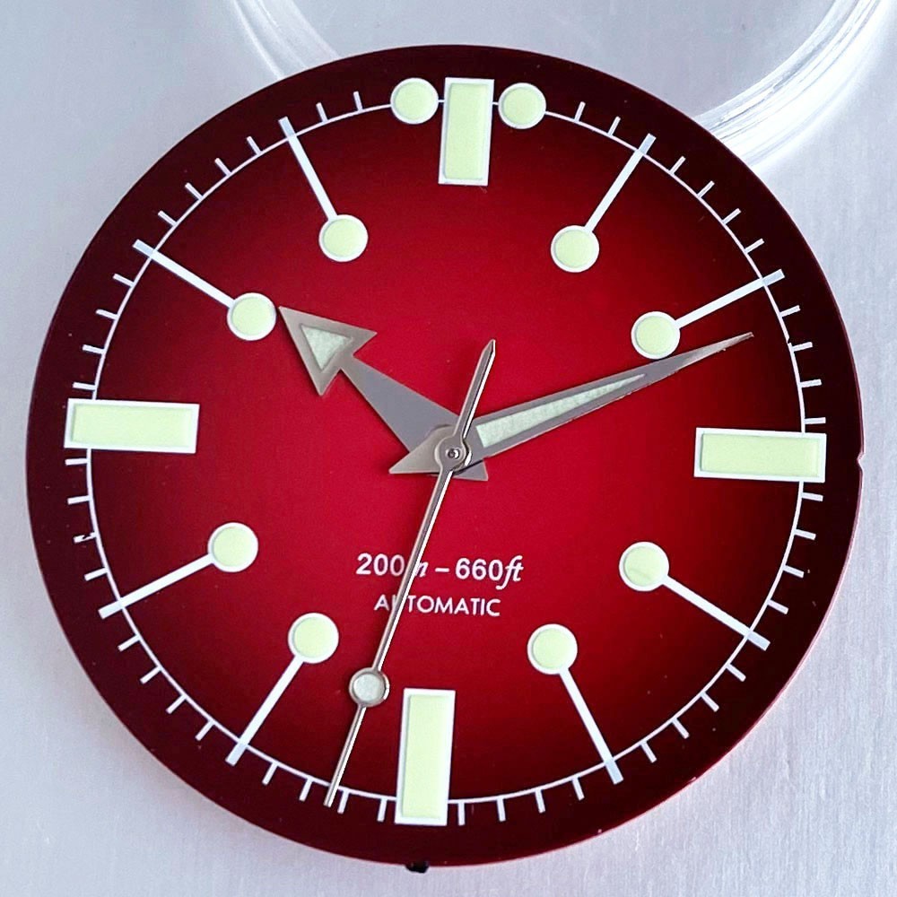 31mm No Logo Watch Dial Green Lume for NH35 NH36 ETA2824 PT5000 Movement Parts
