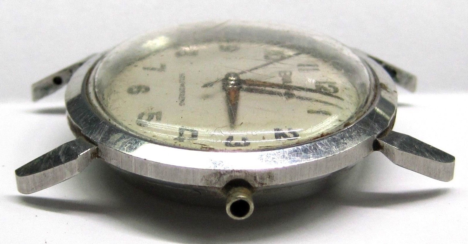 Antique Gents Bulova Stainless Steel Wrist Watch Self winding.