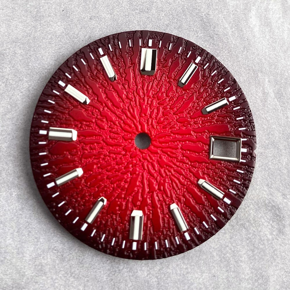29mm NH35 Textured Watch Dial Luminous for NH36 NH38 NH70/71/72 4R35/36 MOD Dial