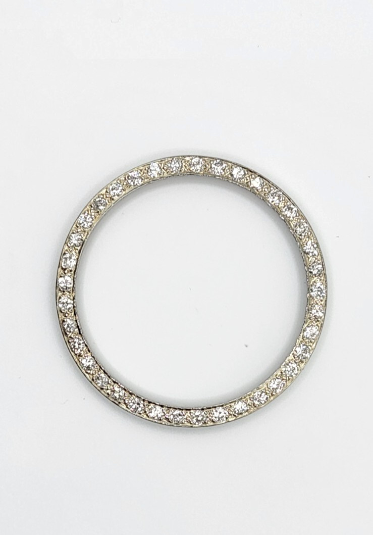 1CT Natural Diamond 14K White Gold Bezel For Rolex Datejust President 36MM