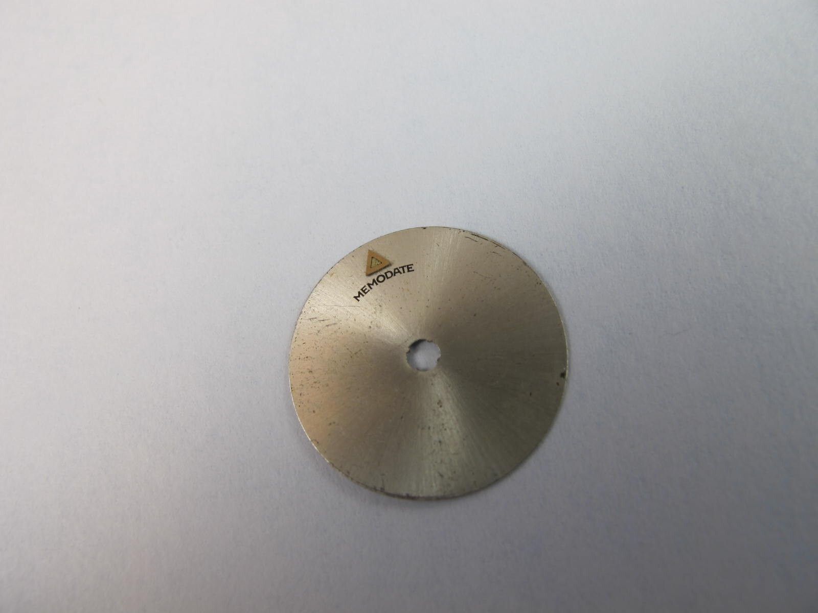 LECOULTRE JLC SILVER MEMODATE ALARM WATCH DISK FOR YELLOW CASE