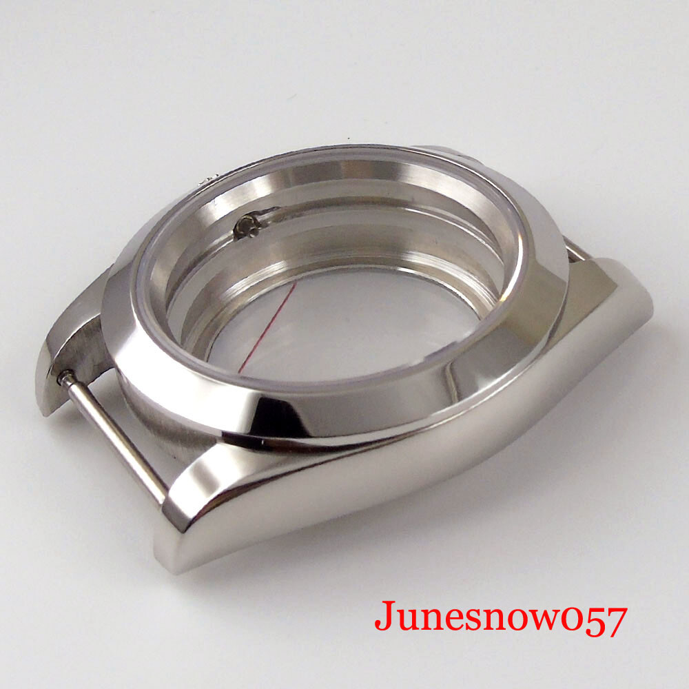 Polished 36mm/39mm Watch Case for NH35A NH36A Seeing Back Screw Crown