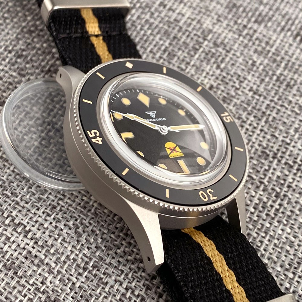 Tandorio New NH35A Automatic Men Watch Luminousn Sapphire Glass 200m Waterproof