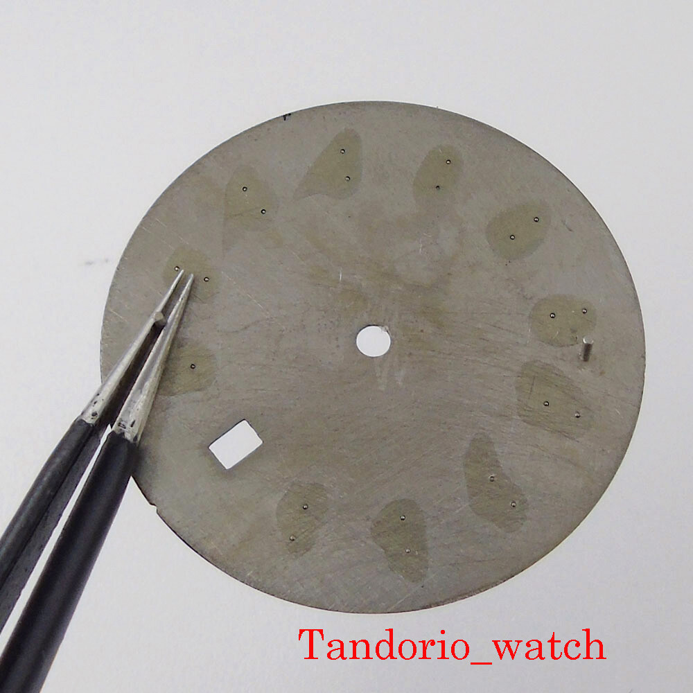 33.5mm Black Blue Green Watch Dial Face for NH35A Automatic Movement Date