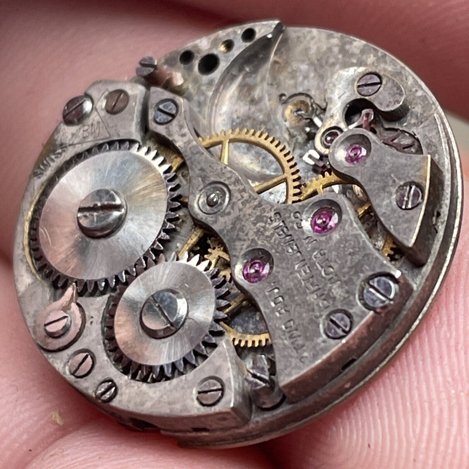 Vintage Invicta Watch Co. 15 Jewels 2 Adjustment Movement With Face.