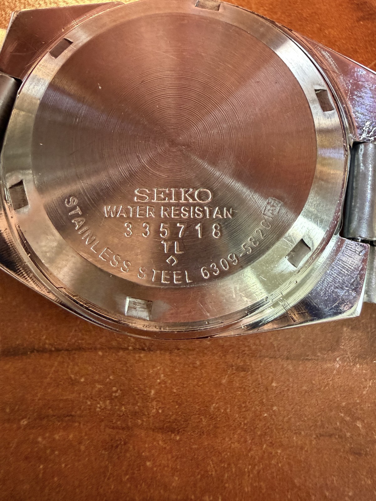 Seiko 6309-5820 Watch Case Caseback Crystal + Bracelet Parts Repair Vintage 1983