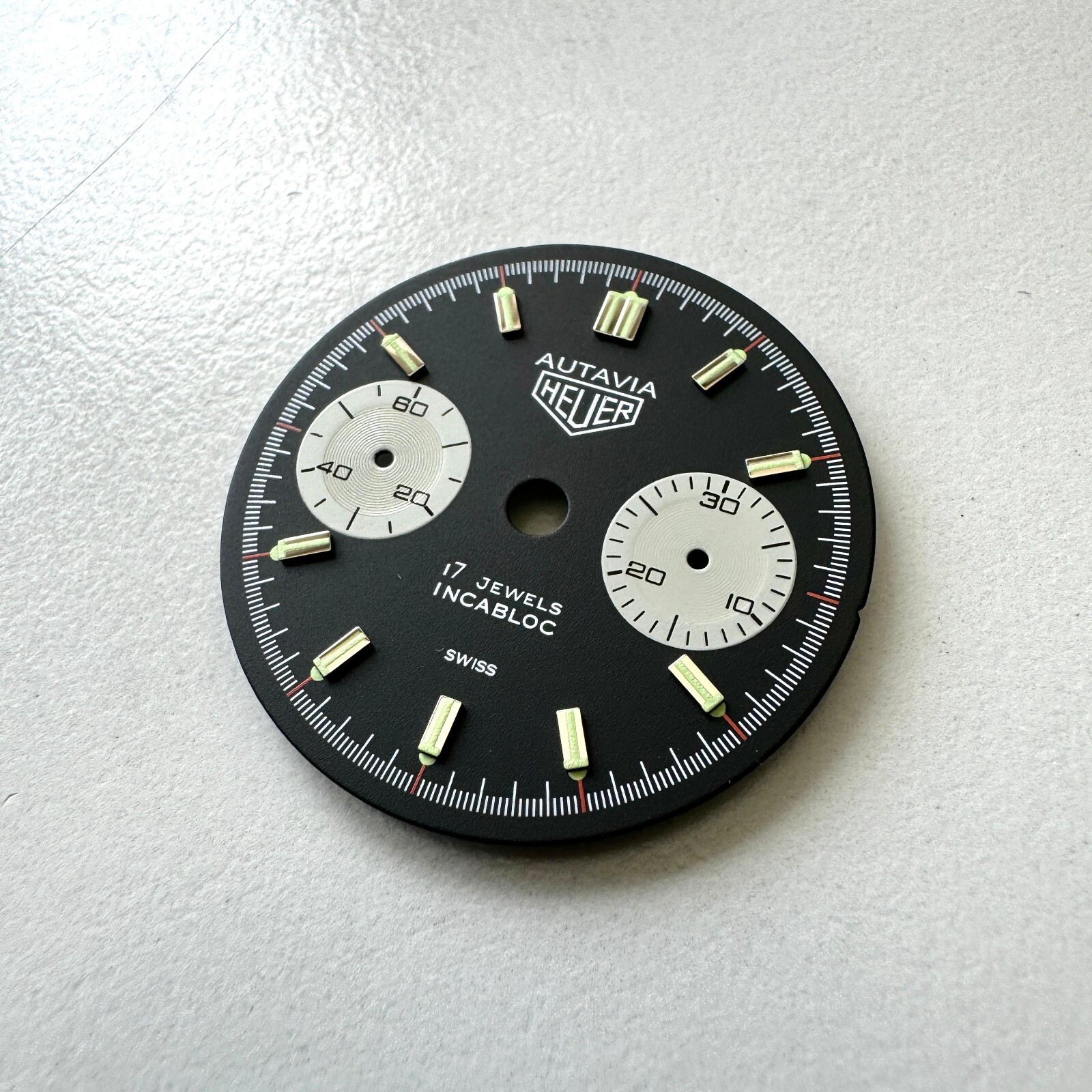 HEUER AUTAVIA – 7733 VALJOUX – CHRONO – DIAL – NOS – NEW OLD STOCK – DIAL