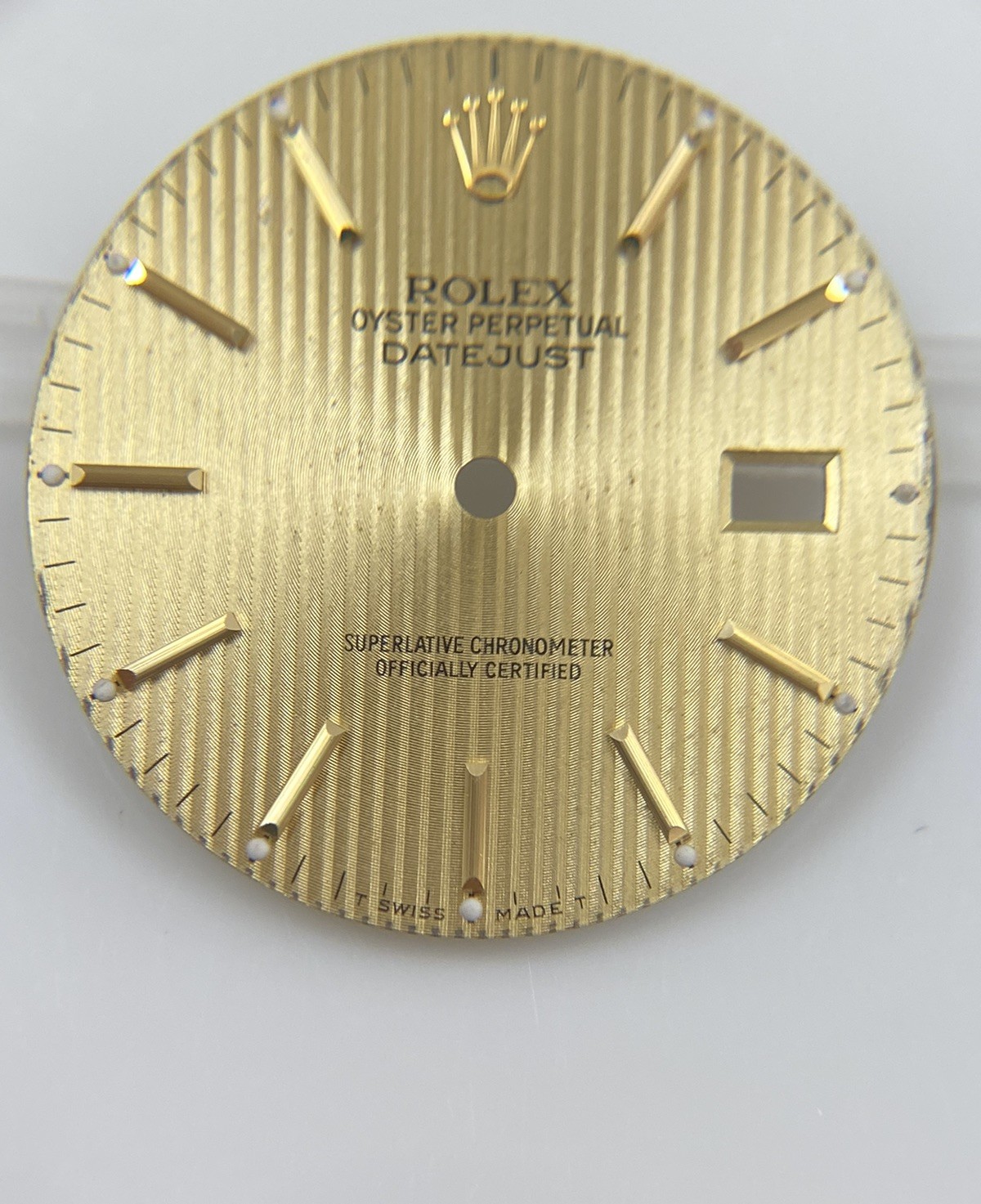 Original Rolex Datejust 16013 16233 Cal. 3035/3135 Champagne Gold Tapestry Dial