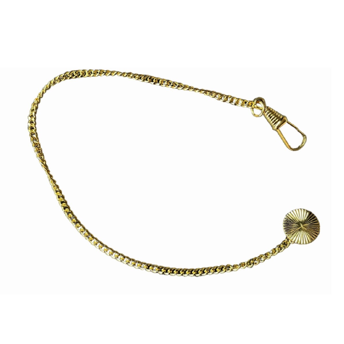 Gold-Plated Brass Pocket Watch Chain – 23cm x 2.9mm & 25cm x 4.1mm, Button-Hole