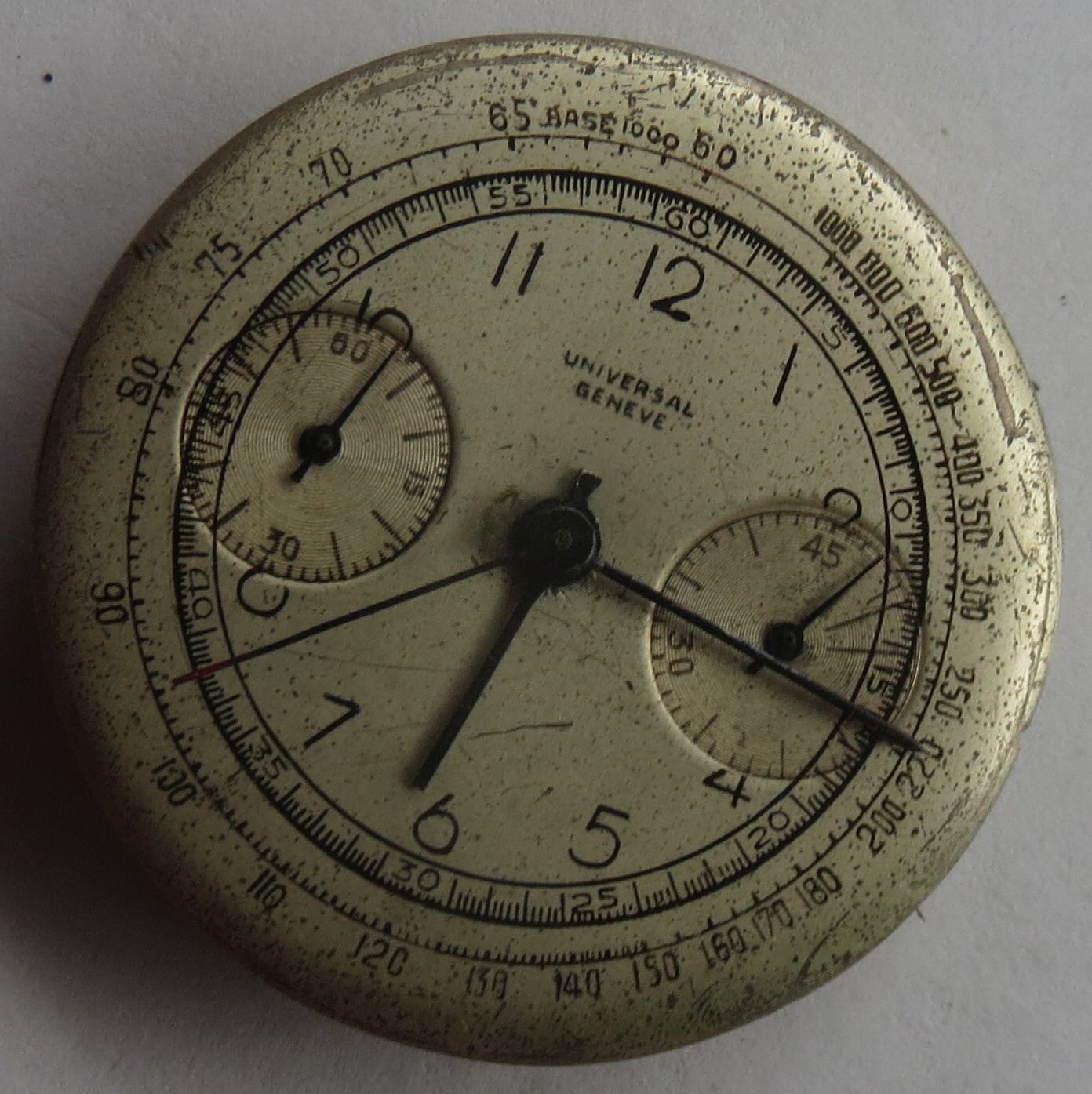 Universal Geneve Chronograph mens wristwatch movement & dial cal. 285