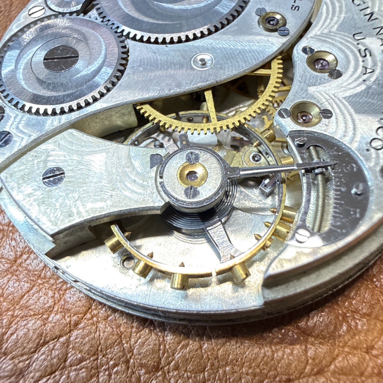 1920’s Elgin Grade 315 15 J Pocket Watch Movement For Repair Or Parts