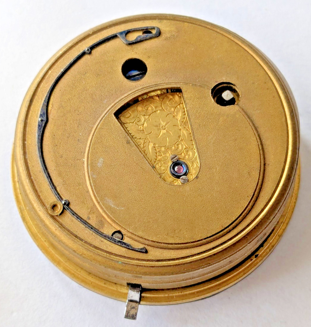 Antique Patent Safety Wheel English Lever Pocket Watch Movement Running 44mm 108