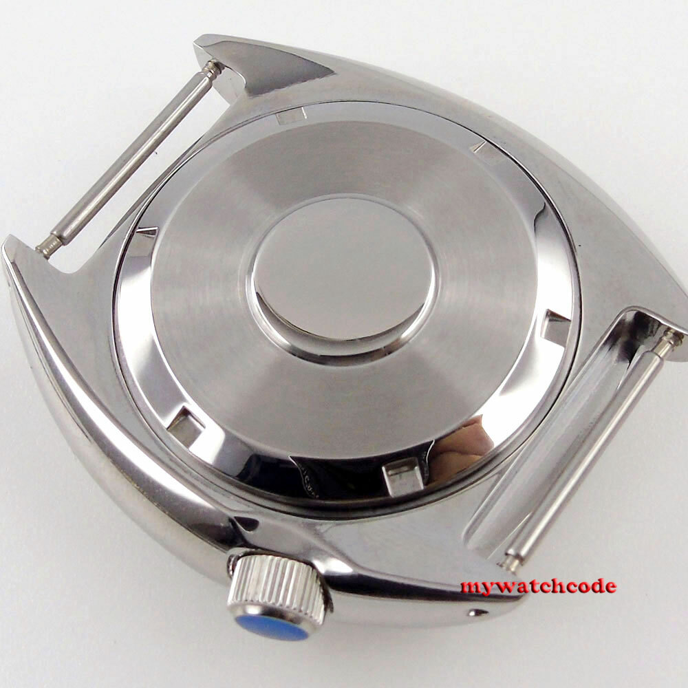45mm White Chapter Ring Steel Watch Case Sapphire Glass fit NH35 NH36 movement