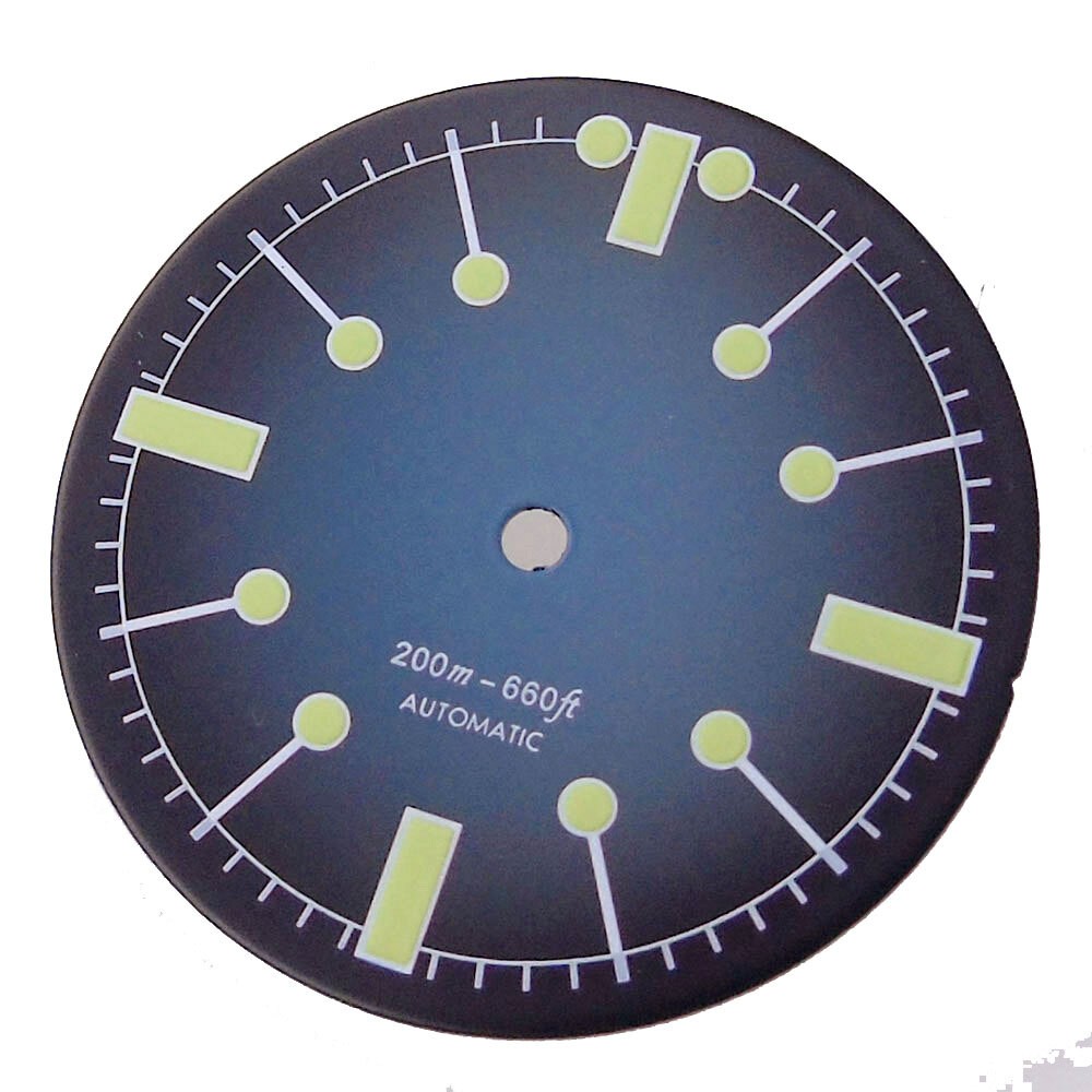 31mm No Logo Watch Dial Green Lume for NH35 NH36 ETA2824 PT5000 Movement Parts