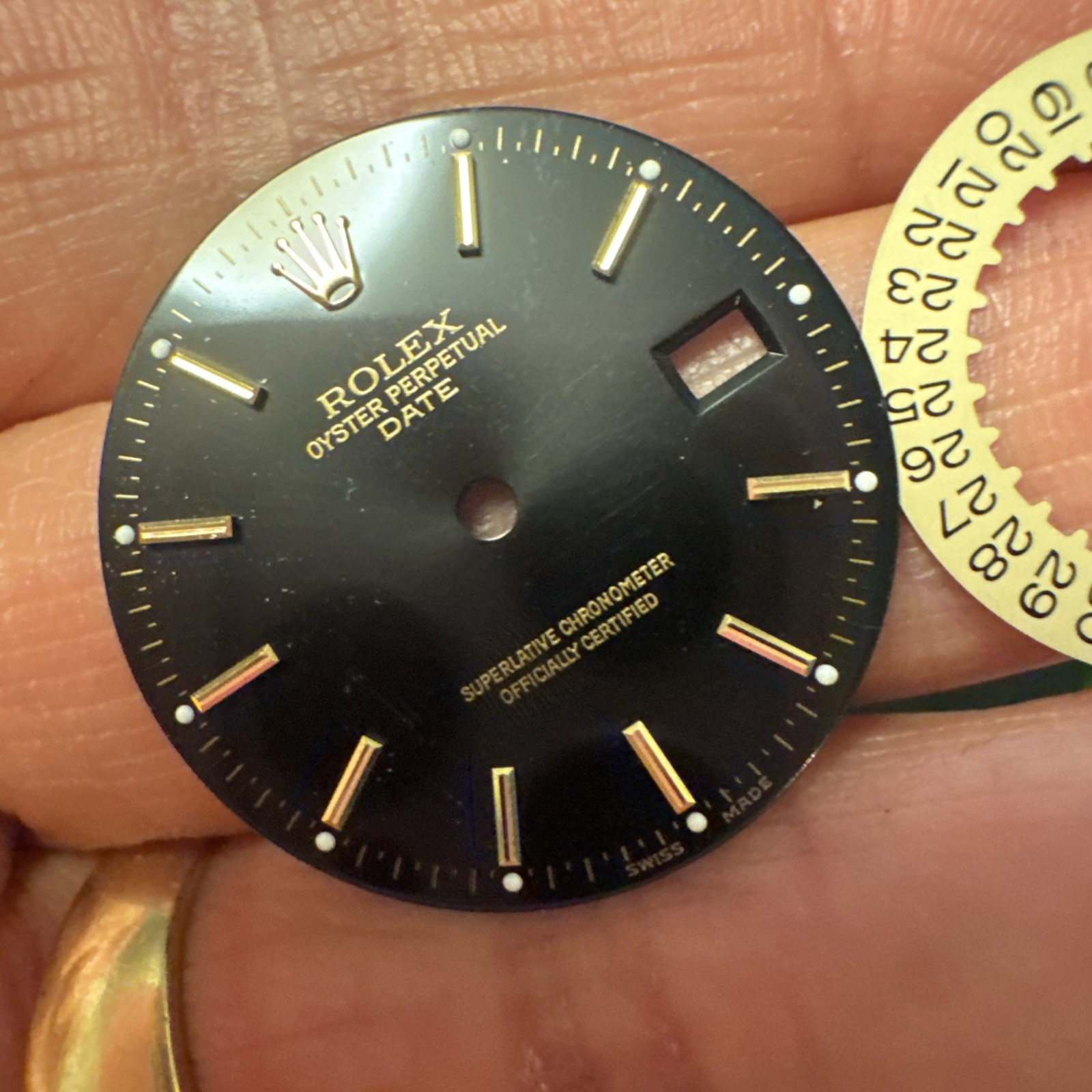 Rolex Oyster Date 15013 15017 15238 15018 15233 Black Dial w/ date wheel (58)
