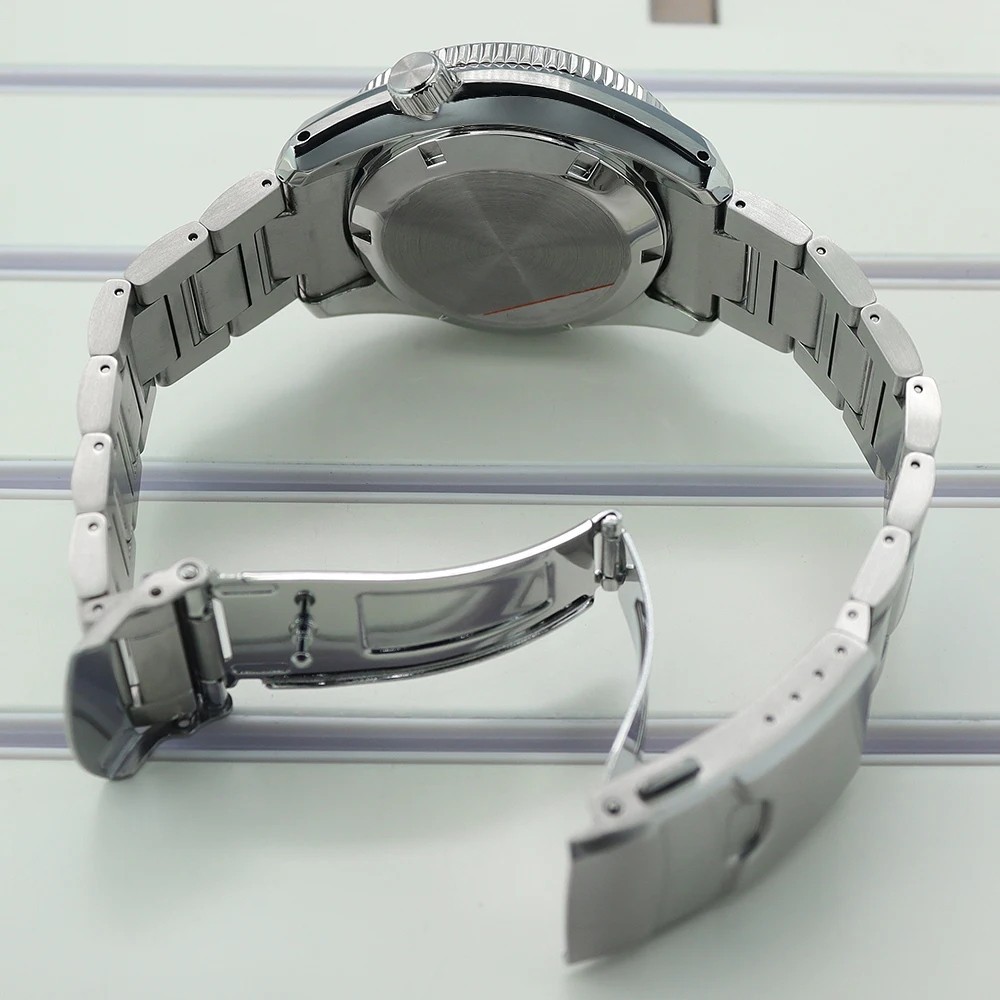 42mm Silver Watch Case Strap Set Sapphire Glass for NH35 NH36 NH34 NH38 NH70