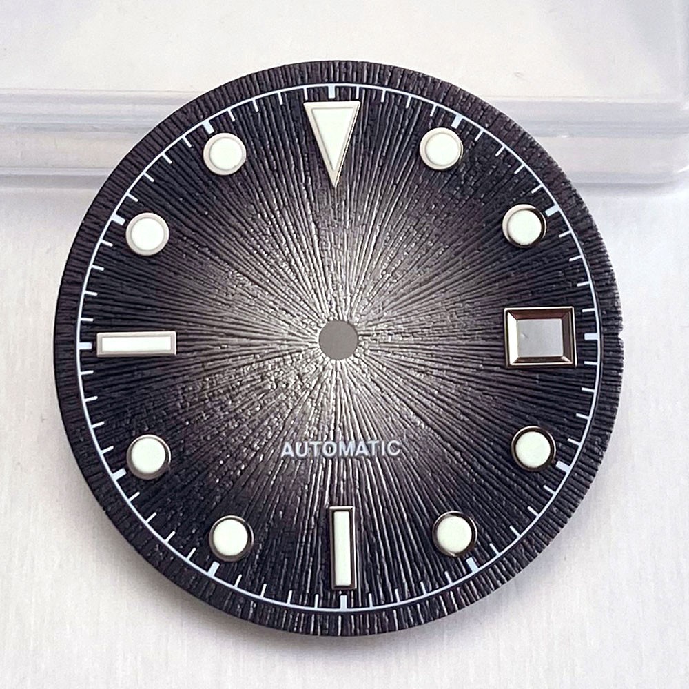 New 29mm Lume Sunburst Black Blue Green Red Watch Dial Hand Set Fit Miyota 8215