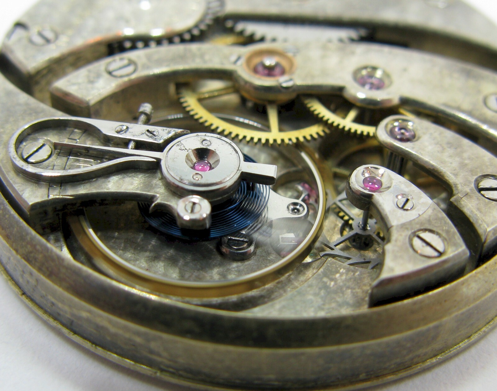 Quality Agassiz Pocket Watch Movement for parts .. OF 39.2 mm fit Open Face
