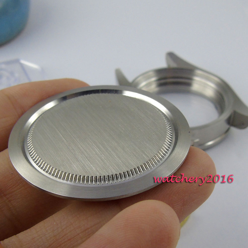 43mm Sapphire Glass Mens Watch Case Fit NH35A NH36A Movement Date Cyclops 316L