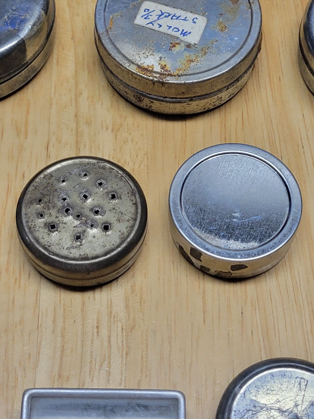 11 Watchmaker Tins for Parts or Movements Complete with Lids 2” Wide LT3
