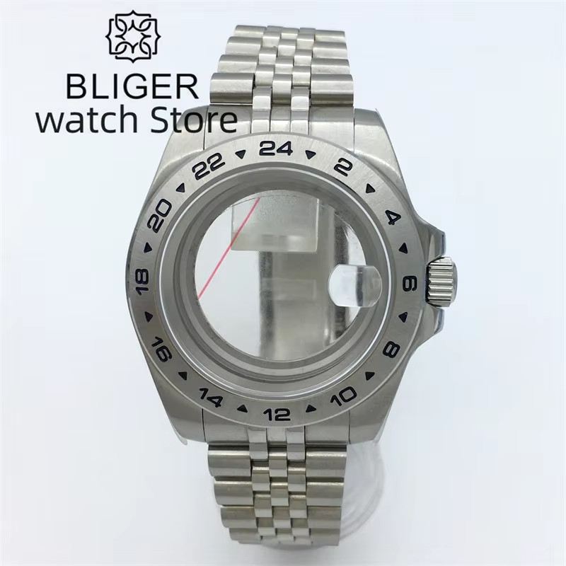 40Mm /43Mm Explore 2 Case Solid Bezel Sapphire Glass Fit NH34 NH35 NH36 ETA2824