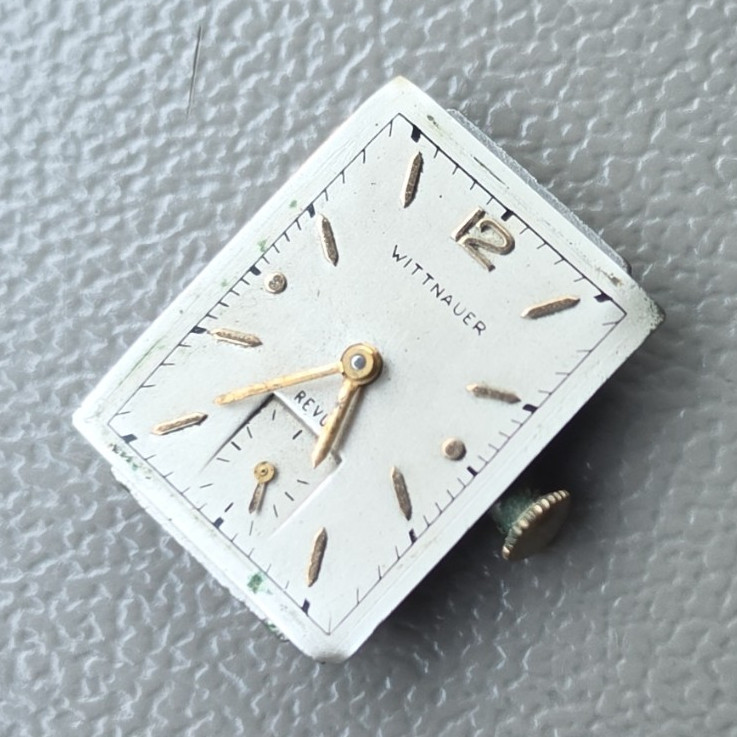 Wittnauer Rectangular Mechanical Manual Wind Watch Movement w/ Dial & Hands