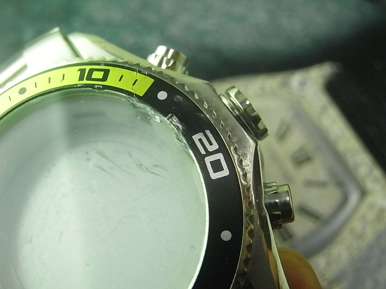 Defective NOS 40MM ESQ BY MOVADO DIVER CASE WITH 22MM SS WATCH BAND BRACELET