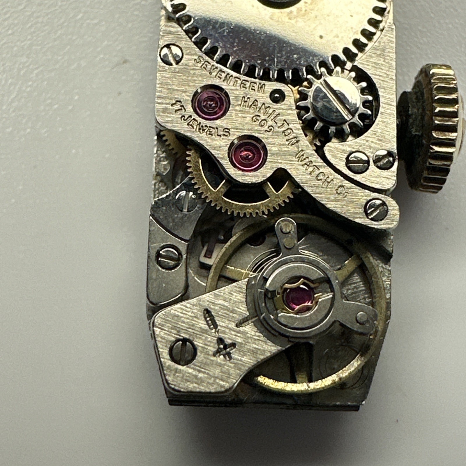 VINTAGE LADIES HAMILTON WRIST WATCH MOVEMENT, CAL. 609, 17 JEWEL