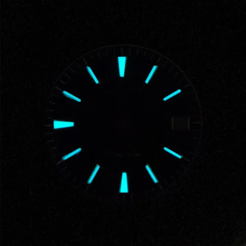 DS NH35 Dial Bamboo Gold Text 28.5MM Sunburst Blue Lume for NH34 GMT Can Custom