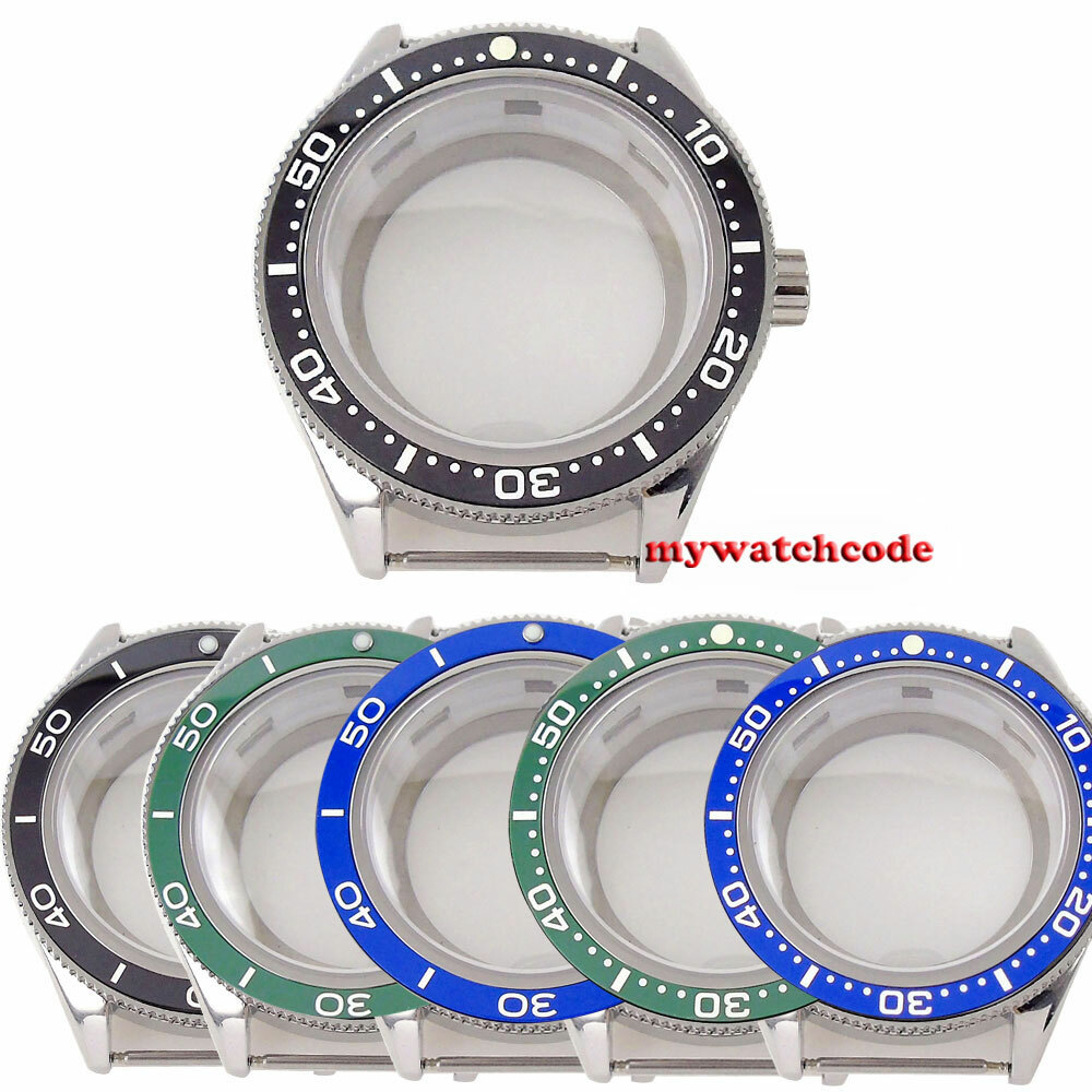 42mm Steel watch case sapphire glass ceramic bezel case fit NH35 NH36 ETA 2824