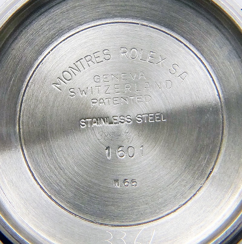 Vintage Genuine Rolex Datejust 36mm 1601 Stainless Steel Case Back Caseback