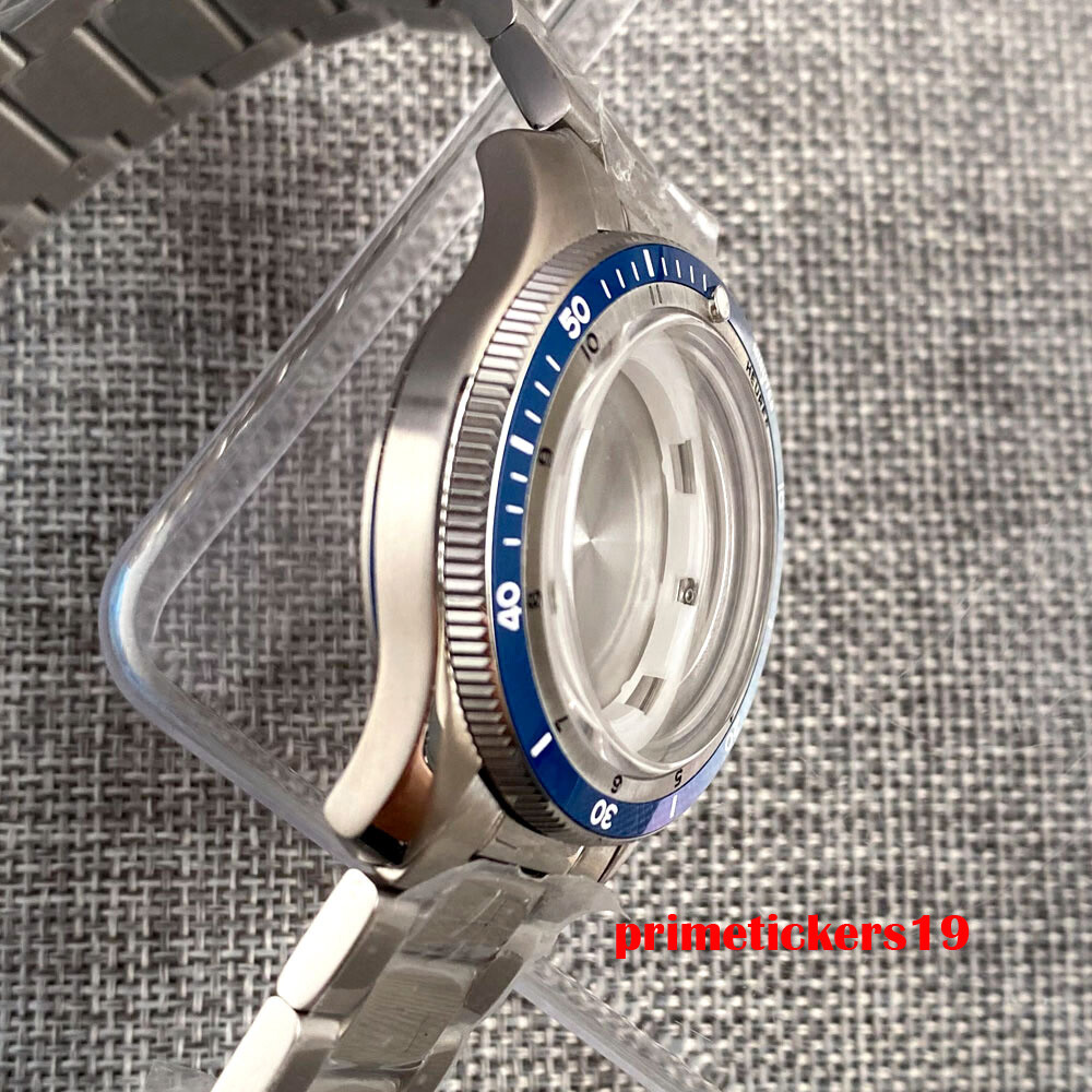 120 Clicks Double Domed Sapphire 20bar 40mm Watch Case Bracelet Fit NH35 PT5000