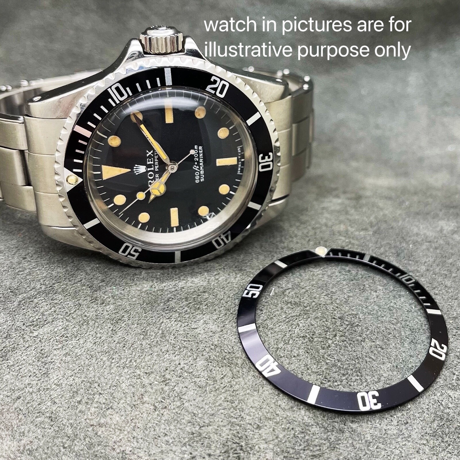 Bezel insert replacement for Rolex Submariner 5513 1680 5512 Newly made
