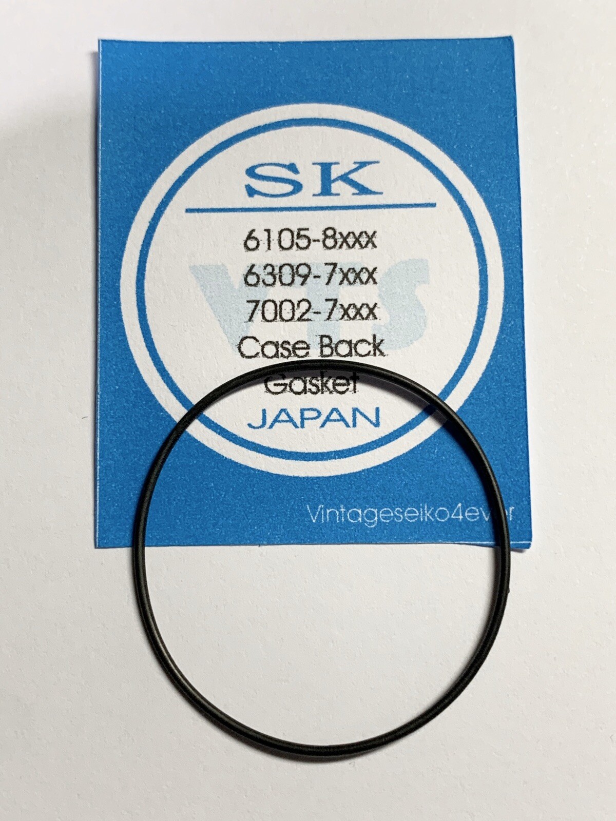 NEW REPLACEMENT GASKET SET FOR SEIKO 6105-8000 6105-8009 +Bezel Retaining Spring