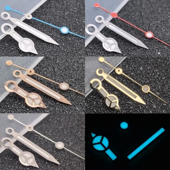 Ice Blue Luminous NH35 Watch Hands Deep Diving Modified Accessories For NH36