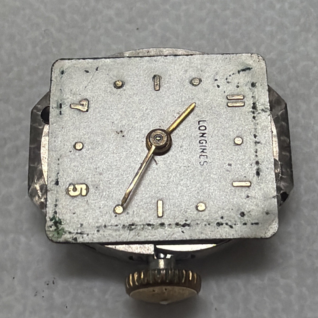 Longines 17 5LN Jewels Ladies Watch Movement Swiss Square Dial Vintage Working