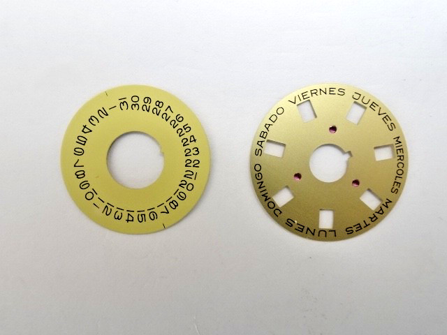 Genuine Rolex 1555 1556 Caliber Spanish Beige Watch Day Date Disc new condition