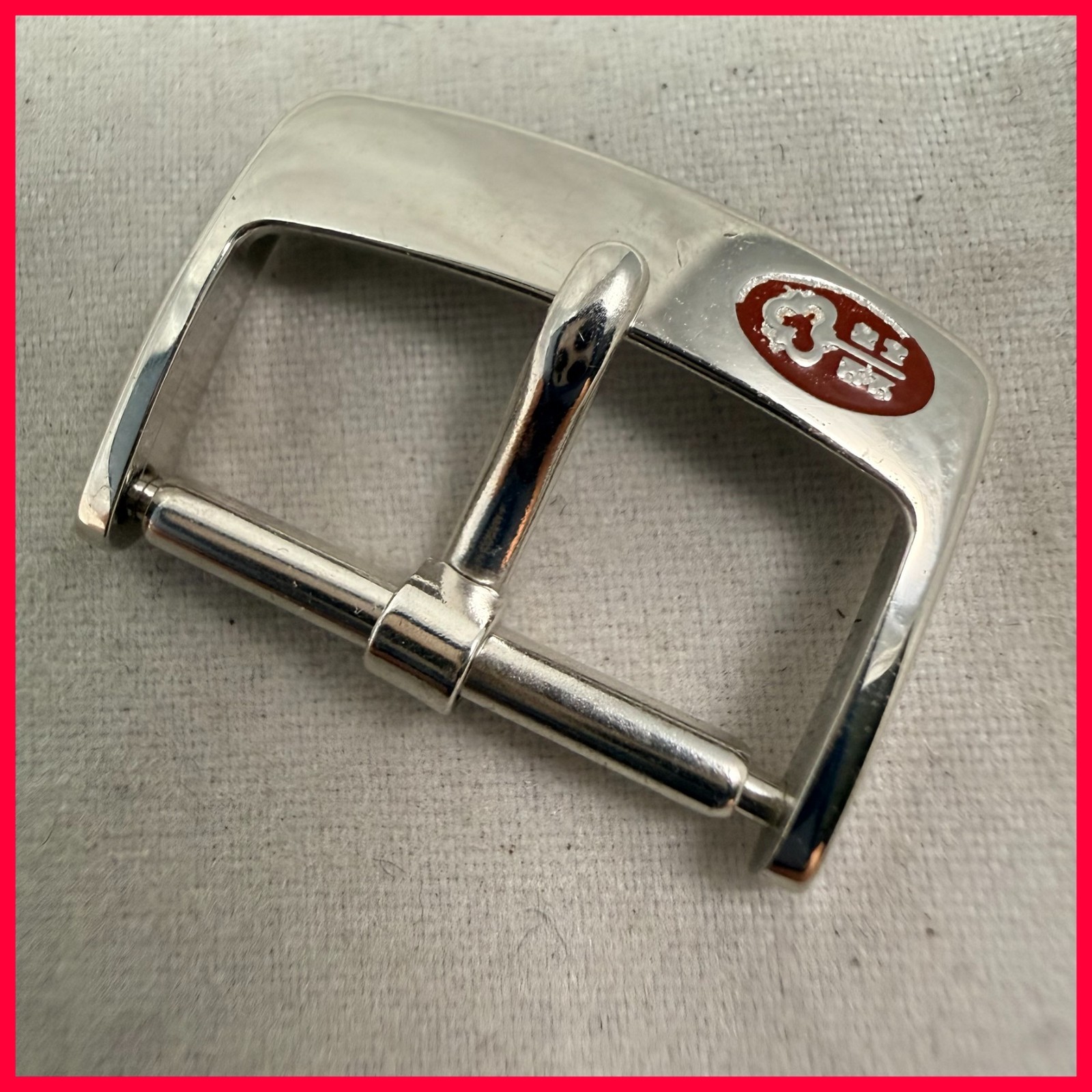 GENUINE CORUM 18K WHITE GOLD WATCH BUCKLE 18MM # 829