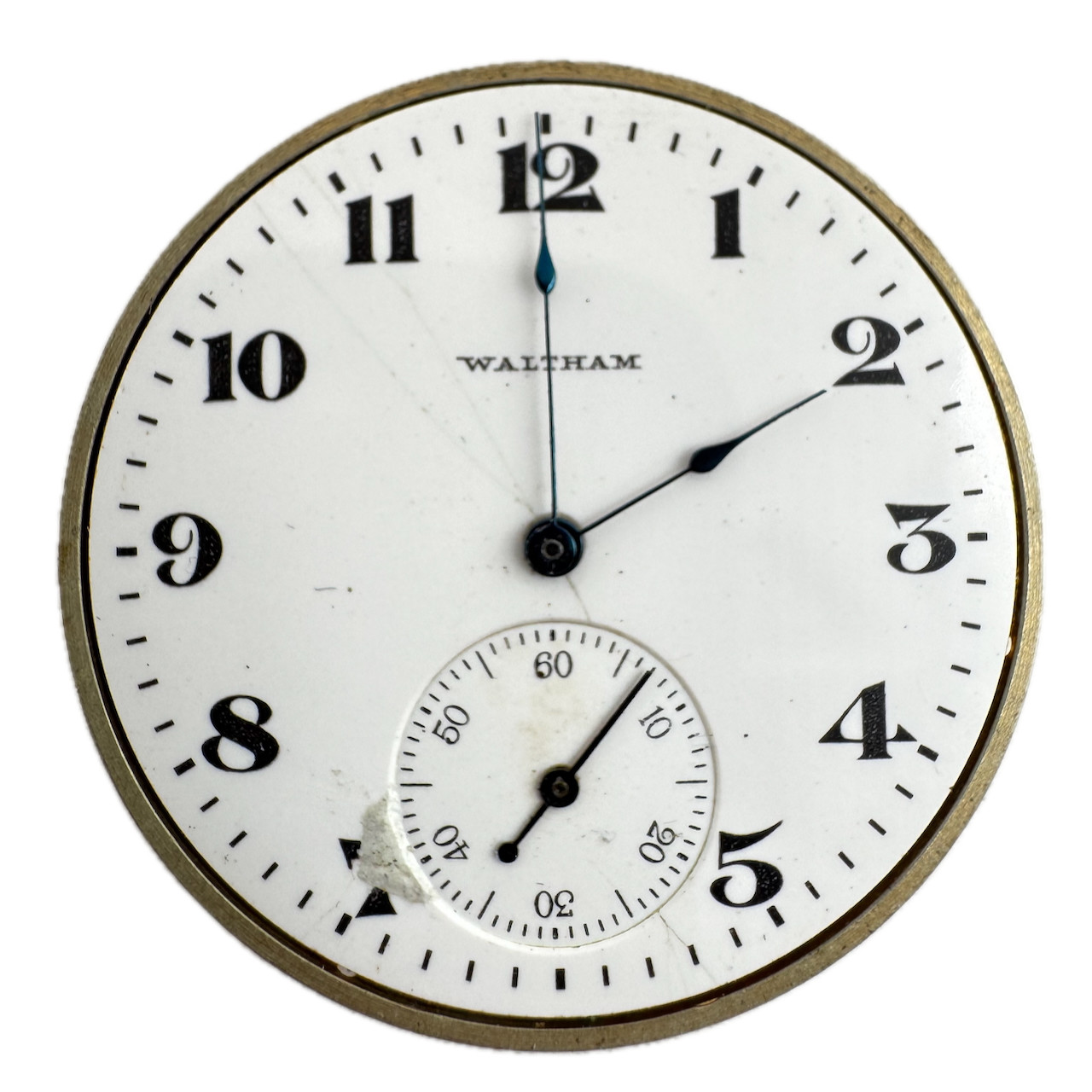 Antique 12s 1914 Waltham 7 Jewel Mechanical Pocket Watch Movement Equity USA