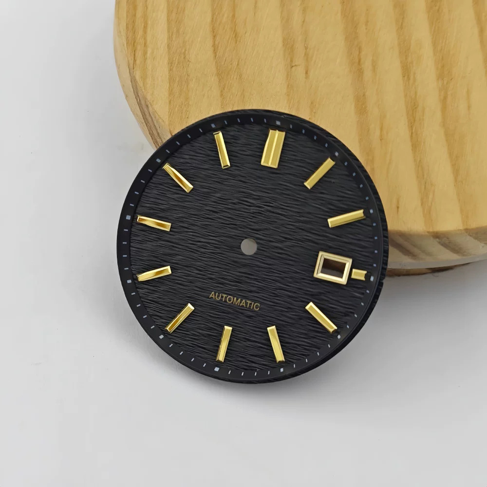 33.5mm GS Horizontal Stripe 3 O’clock Watch Dial No Lume for Nh35 Movement Parts