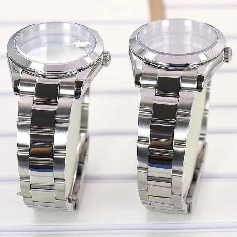 For NH35 nh36 nh38 8215 Movement 36mm/40mm Luxury men Watch Cases oyster strap