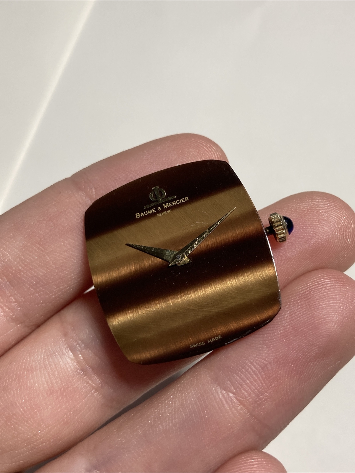 BAUME & MERCIER Cal 1050 17J Men’s Watch Movement w/ Tiger Eye Dial