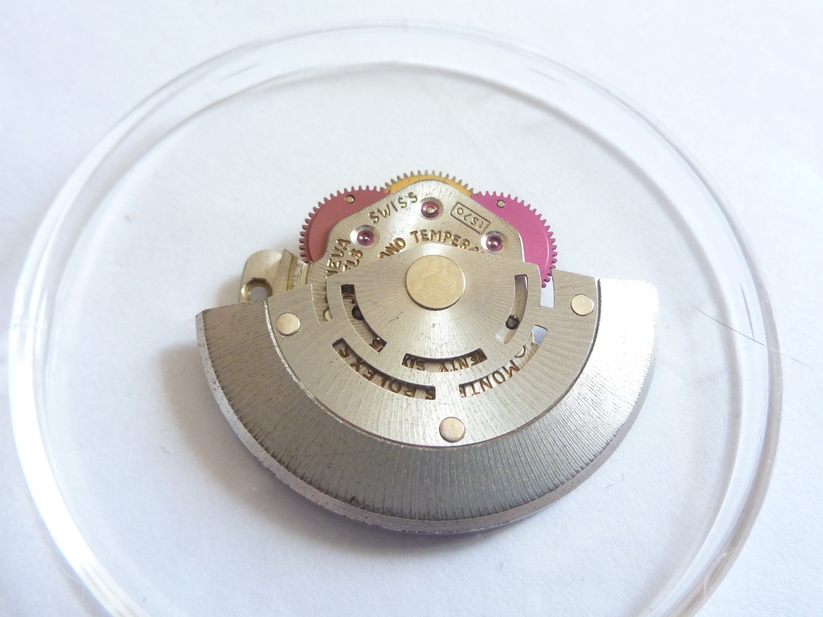 GENUINE Authentic Rolex Rotor + bridge 1570 perfect condition completely screw