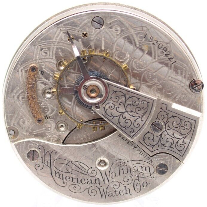 1912 WALTHAM POCKET WATCH MOVEMENT 182509221 GRADE: STERLING 18s 7j (GJ3)