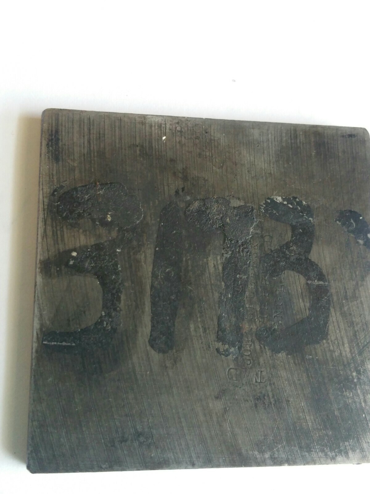 Vintage printing plate for the wrist watch dial refinishing
