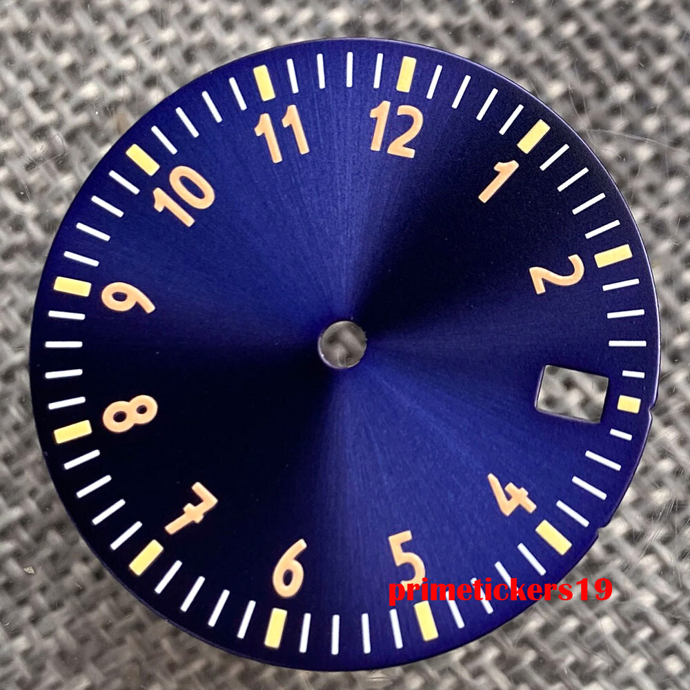 Luminous 29mm Watch Dial Face Date Window with Hands Fit NH35 Automatic Movement