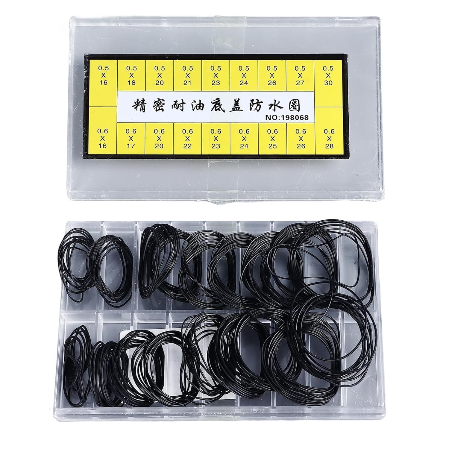 180-Piece Rubber Watch Gasket Seal Set for Watch Repair