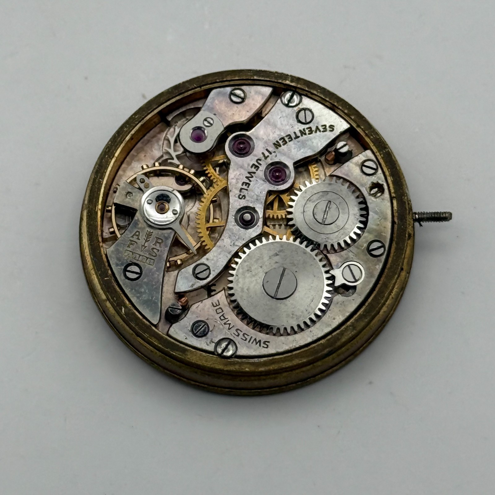 Kendal & Dent London Watch Movement 17 Jewels Manual Wind Vintage Parts 27mm